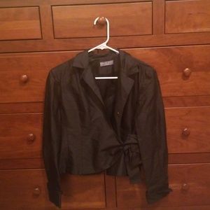 Petite Black Silk Jacket